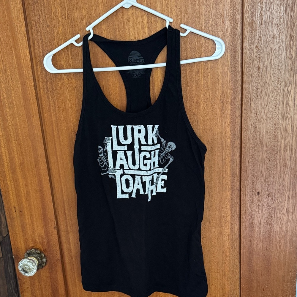 Halloween Black Graphic Tank Top